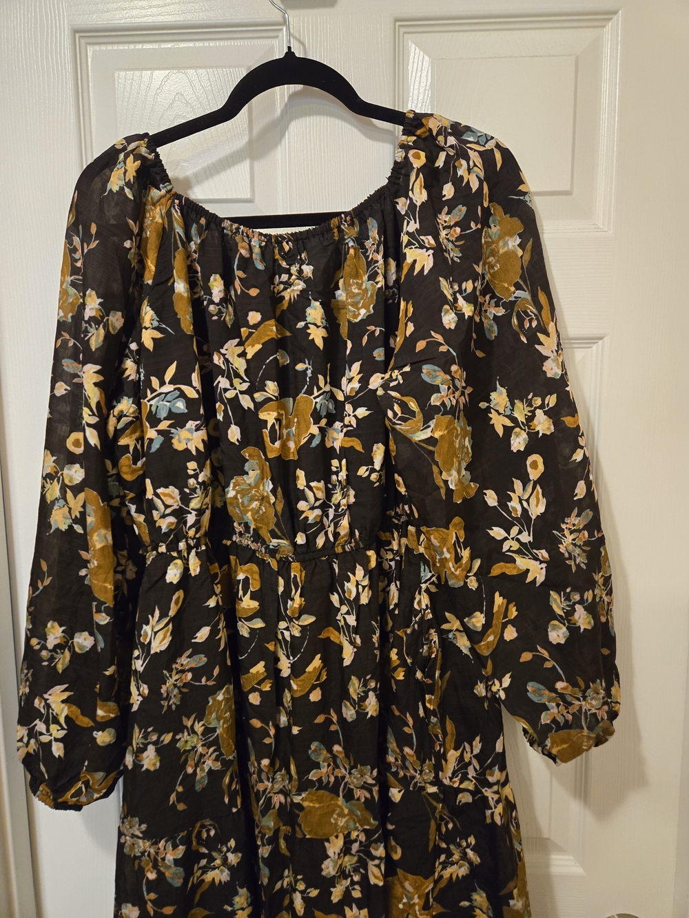 Polagram Brown Maxi Dress with Mustard Floral Print - Picture 16 of 16